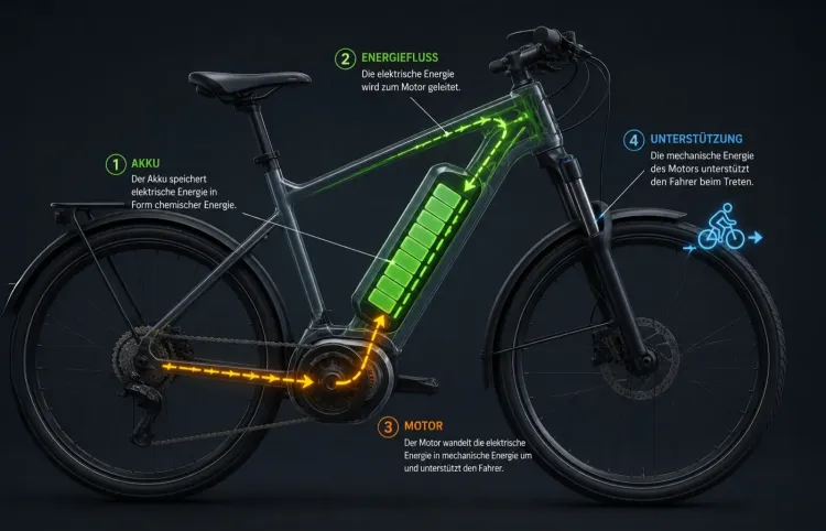 E-Bike Akku ki-generiert