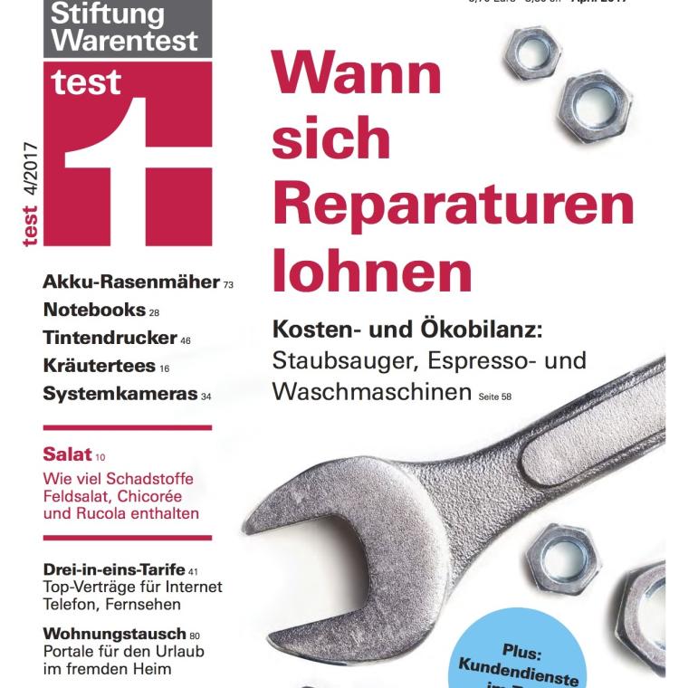 Titelseite des Test-Magazins Ausgabe 4/17