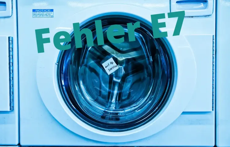 Haier Waschmaschine E7 wird angezeigt