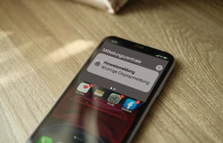 Hinweismeldung nach der iPhone-Reparatur