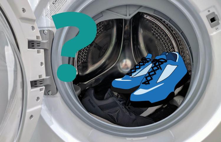 Schuhe in der Waschmaschine