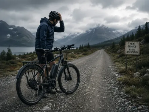 Mit dem E-Bike in den Alpen ki-generiert